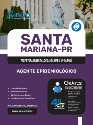 Apostila Prefeitura de Santa Mariana - PR 2025 - Agente Epidemiológico - Imagem 3