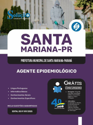 Apostila Prefeitura de Santa Mariana - PR em PDF 2025 - Agente Epidemiológico - Imagem 1