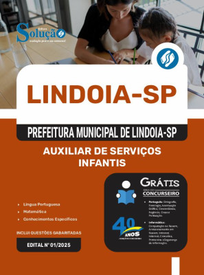 Apostila Prefeitura de Lindoia - SP 2025 - Auxiliar de Serviços Infantis - Imagem 3