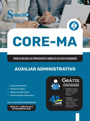 Apostila CORE-MA 2025 - Auxiliar Administrativo - Imagem 3