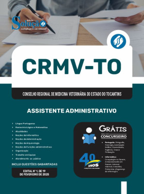 Apostila CRMV-TO 2025 - Assistente Administrativo - Imagem 3