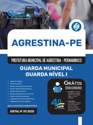 Apostila Prefeitura de Agrestina - PE 2025 - Guarda Municipal - Guarda Nível I - Imagem 3