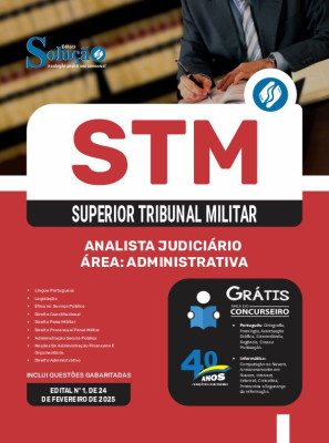 Apostila STM 2025 - Analista Judiciário - Área: Administrativa - Imagem 3