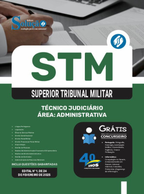 Apostila STM 2025 - Técnico Judiciário - Área: Administrativa - Imagem 3