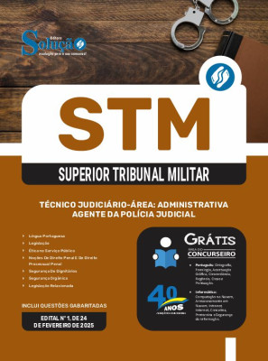 Apostila STM 2025 - Técnico Judiciário - Área: Administrativa - Especialidade: Agente da Polícia Judicial - Imagem 3