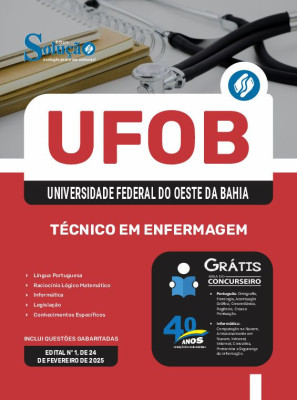 Apostila UFOB em PDF 2025 - Técnico em Enfermagem - Imagem 1