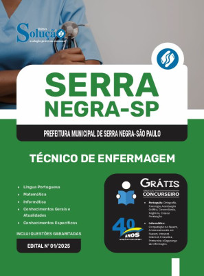 Apostila Prefeitura de Serra Negra - SP 2025 - Técnico de Enfermagem - Imagem 3