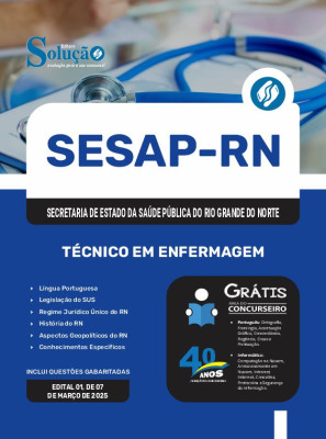 Apostila SESAP-RN 2025 - Técnico em Enfermagem - Imagem 3