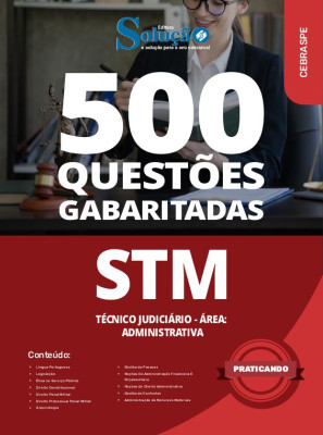 Caderno de Questões STM - Técnico Judiciário - Área: Administrativa - 500 Questões Gabaritadas - Imagem 2