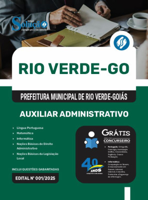 Apostila Prefeitura de Rio Verde - GO 2025 - Auxiliar Administrativo - Imagem 3