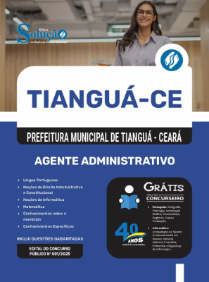 Apostila Prefeitura de Tianguá - CE em PDF 2025 - Agente Administrativo - Imagem 1