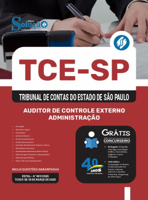 Apostila TCE-SP 2025 - Auditor de Controle Externo - Administração - Imagem 3