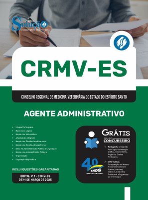 Apostila CRMV-ES 2025 - Agente Administrativo - Imagem 3