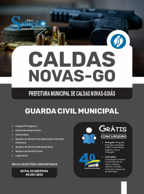 Apostila Prefeitura de Caldas Novas - GO 2025 - Guarda Civil Municipal - Imagem 3