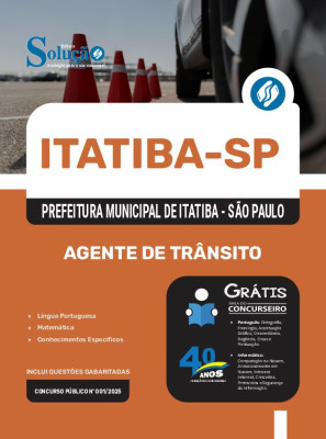 Apostila Prefeitura de Itatiba - SP em PDF 2025 - Agente de Trânsito - Imagem 1