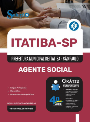 Apostila Prefeitura de Itatiba - SP em PDF 2025 - Agente Social - Imagem 1