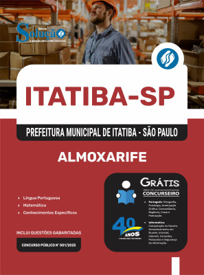 Apostila Prefeitura de Itatiba - SP em PDF 2025 - Almoxarife - Imagem 1