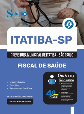 Apostila Prefeitura de Itatiba - SP em PDF 2025 - Fiscal de Saúde - Imagem 1