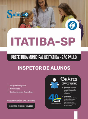 Apostila Prefeitura de Itatiba - SP em PDF 2025 - Inspetor de Alunos - Imagem 1