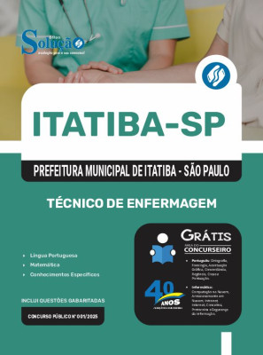 Apostila Prefeitura de Itatiba - SP em PDF 2025 - Técnico de Enfermagem - Imagem 1