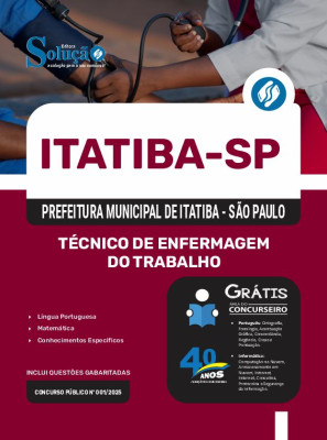 Apostila Prefeitura de Itatiba - SP 2025 - Técnico de Enfermagem do Trabalho - Imagem 3