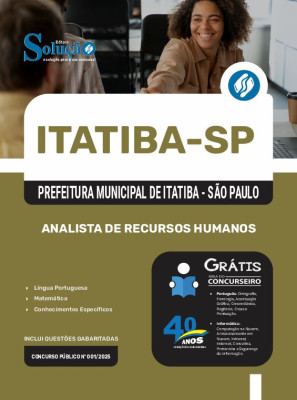 Apostila Prefeitura de Itatiba - SP 2025 - Analista de Recursos Humanos - Imagem 3